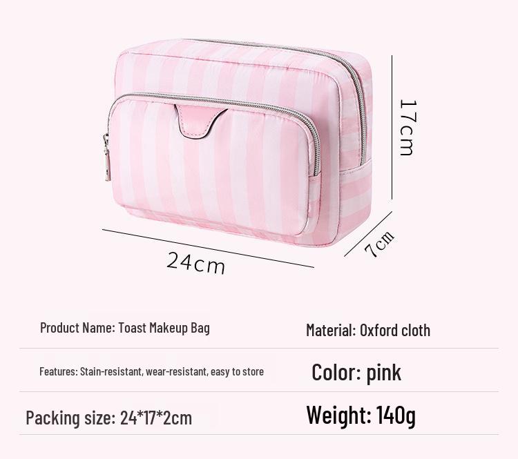 Chic Double-Layer Travel Makeup Bag: Cute, Spacious, Portable Cosmetics Organizer