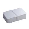 365methods Bento Box Simple Lunch Box S White Made In Japan With Gasket Divider Belt Microwave and Dishwasher Safe 0.6L