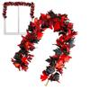 1.75M Artificial Fall Maple Leafs Garland Fake Plants Autumn Decor Leaves Vine for Thanksgiving Halloween Festivals Wedding