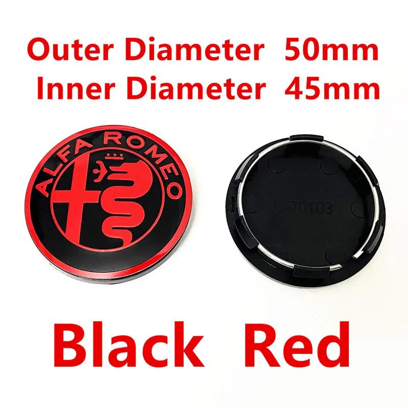For Alfa Romeo 2026 Hot Sticker 4 Pcs 50mm 56mm 60mm Alfa Romeo Car Rim Hubcap Cover Wheel Center Hub Caps Logo Badge Emblem Acc