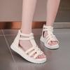 Stylish soft-soled peep-toe princess sandals for girls, suitable for kids of middle and older ages