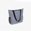 Foldable Women Tote Shoulder Bag Large Capacity Beach Grocery Bag Striped Handbag  Travel Bag