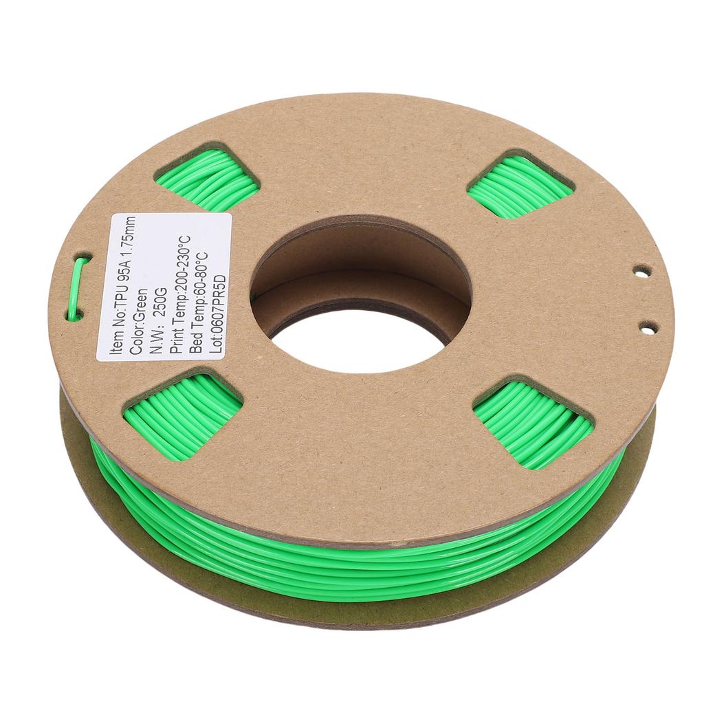 3D-Drucker Filament 250g 1.75mm 95A TPU Flexibel Hohe Elastizität Drucker Filament Ersatz 0.02mm Genauigkeit