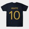 Men Black Print T-shirt Mbappe No-Cut Transfer Paper Print Cotton Tshirt