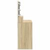 Makeup Table with LED Lighting Sonoma Oak Finish 80 x 41 x 134.5 cm