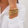 DIEZI Süß Cool Gold Silber Farbe CCB Perlen Strang Armbänder Bohemian Mehrschichtig Seil Armband Set Für Frauen Männer Party Schmuck