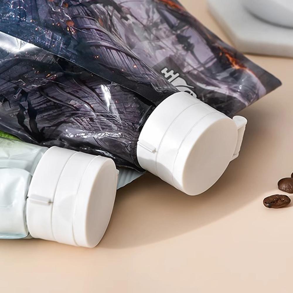 Food Storage Bag Sealing Clips Plastic Cap Sealer Clip With Pour Spouts Snack Candy Storage Fresh Clamp Kitchen Organizer