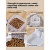 4L Large Capacity Automatic Cat Feeder & Waterer Set | Gravity Pet Food Dispenser for Cats & Dogs | BPA-Free & Non-Electric Safe