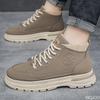 Autumn new outdoor casual comfortable men's shoes fashionable versatile high top boots minimalist men height-increasing shoes