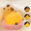 Silicone Cute Cartoon Capybara Night Light USB Rechargeable Timing Dimming Sleep Night Lamp For Children's Room Decor Bedside