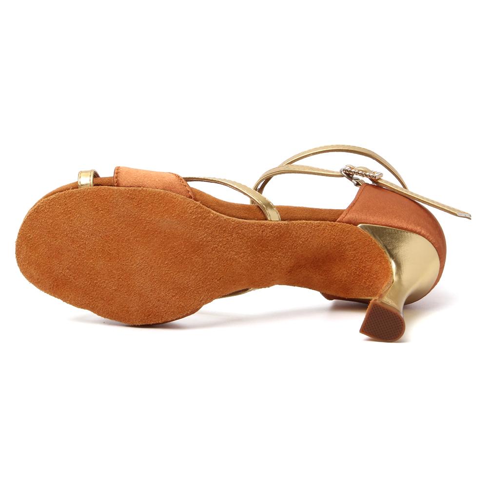 High Heels Latein Tanzschuhe Damen Mädchen Weichsohlige Salsa Tango Gesellschaftstanzschuhe Absatz 7CM Indoor