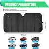 Windshield Sunshade - Foldable Reflective Sun Visor for Car - Protects Vehicle from Sun Heat and UV Rays, Keeps Interior Cool - Best Blocks Visor