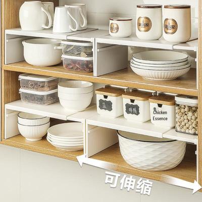 Retractable Kitchen Storage Rack - Countertop, Cabinet, Layered Shelves, Spice Organizer, Pot & Dish Rack.