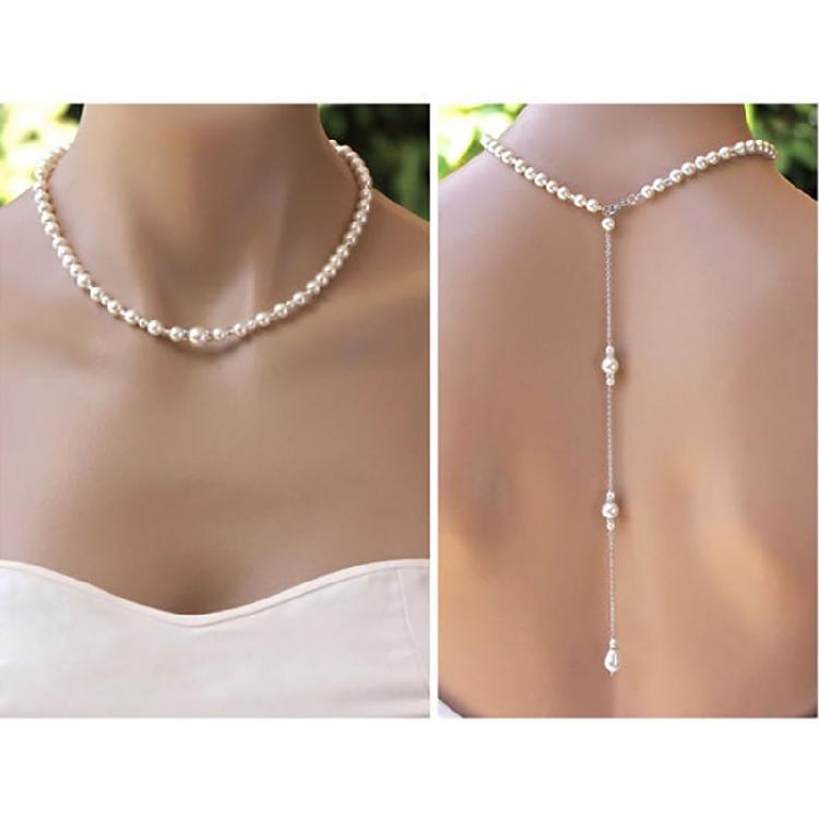 Backdrop Necklace Long Body Chain Pendant Backless Dress Decor for Women Girls