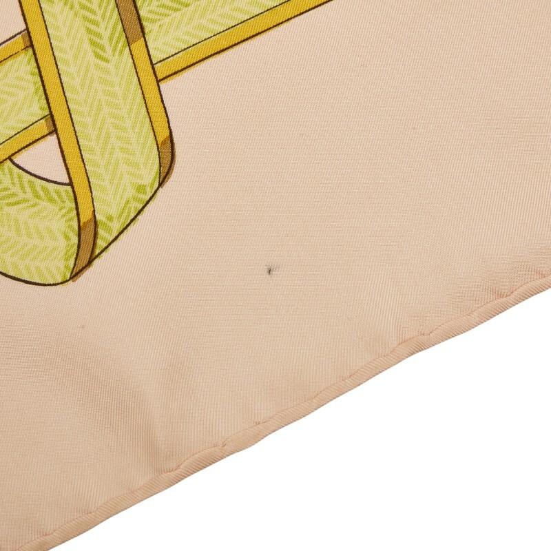 [USED]Hermes Carre 90 Frontaux et Cocardes Rosette Large Pink Multicolor HERMES Scarf, Size, Silk, Women's, [Pre-owned]