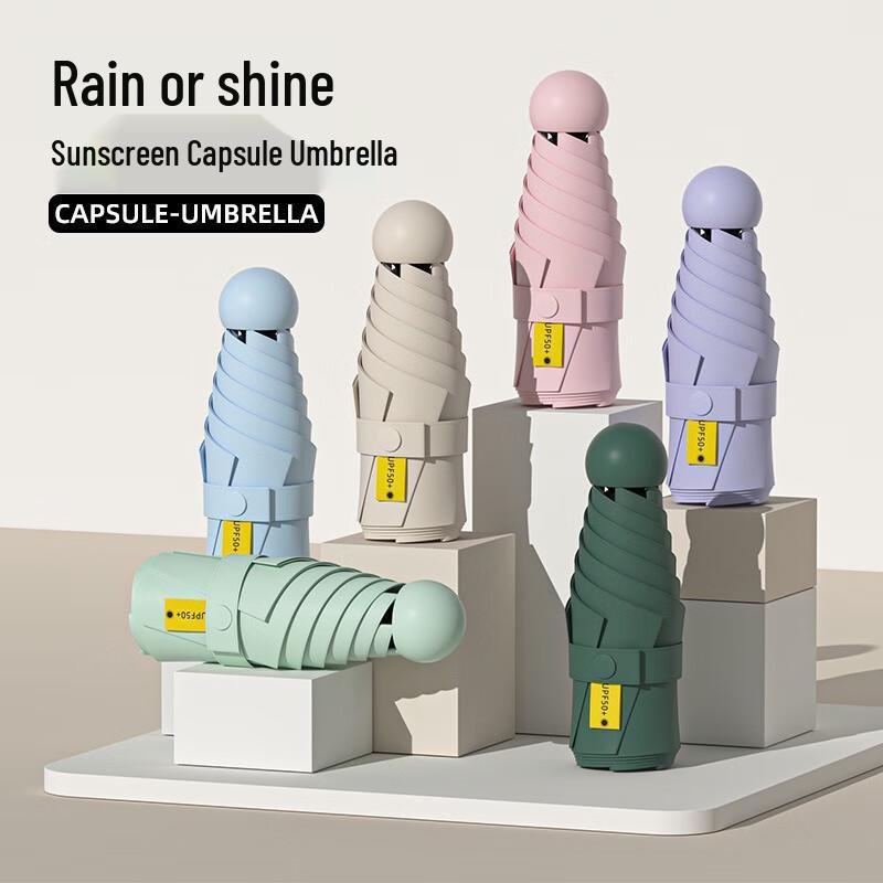 Mini Five-Fold UV Protection Capsule Umbrella