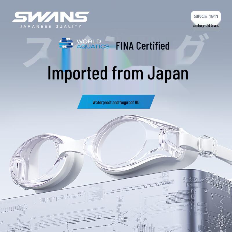 SWANS Japońskie Importowane Gogle Pływackie HD Przeciwmgielne