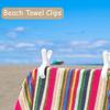 2/4pcs Beach Towel Clips Quilt Drying Clamp Heavy Duty Beach Chair Clips Laundry Clip To Keep Towel Clothes Blankets To Dry