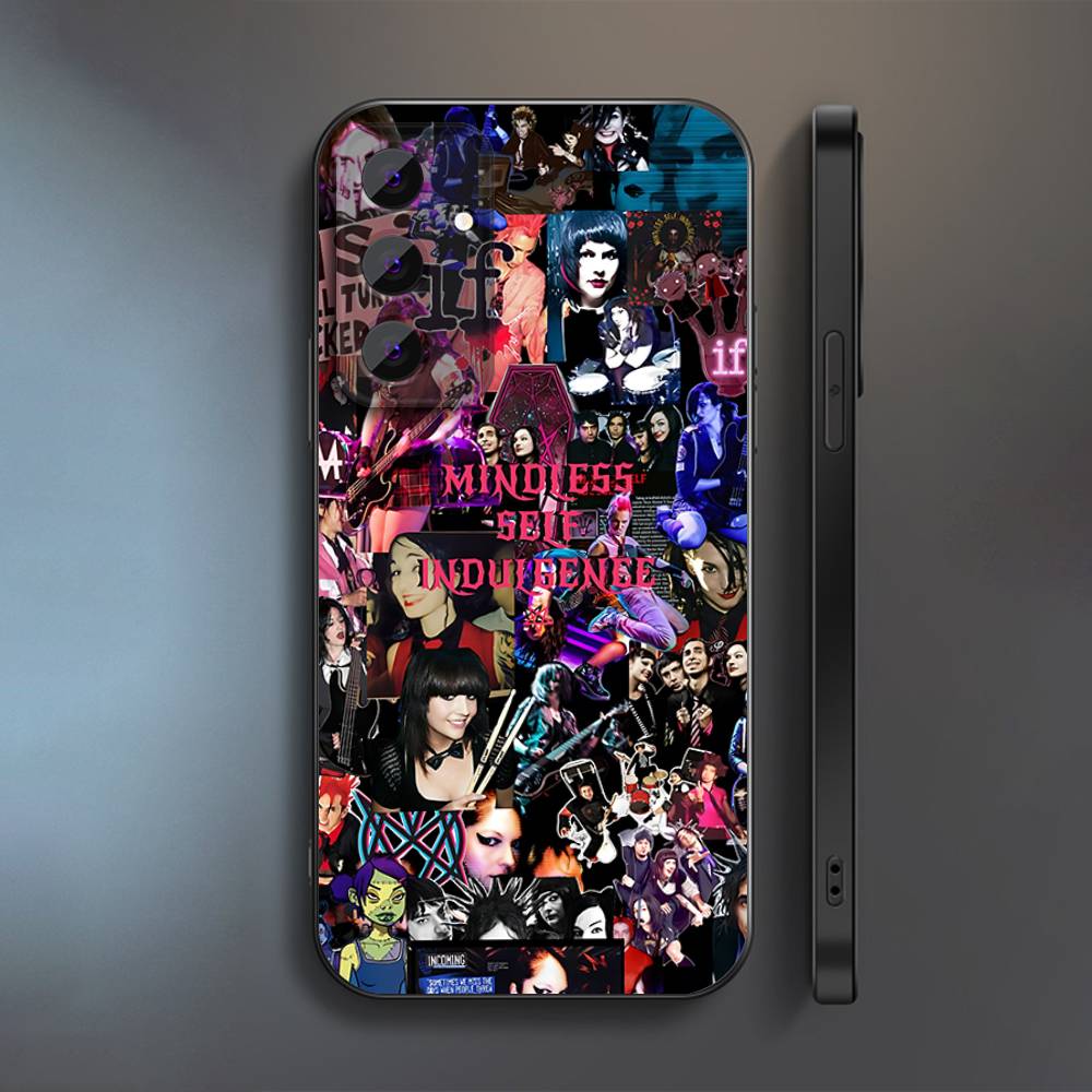 

E-EmMindless Self I-Indulgenc Phone Case For Samsung S 25,24,23,22,30,21,10,9,Ultra,Plus,Lite,FE,4,5 G Soft Black Case Samsung S235G