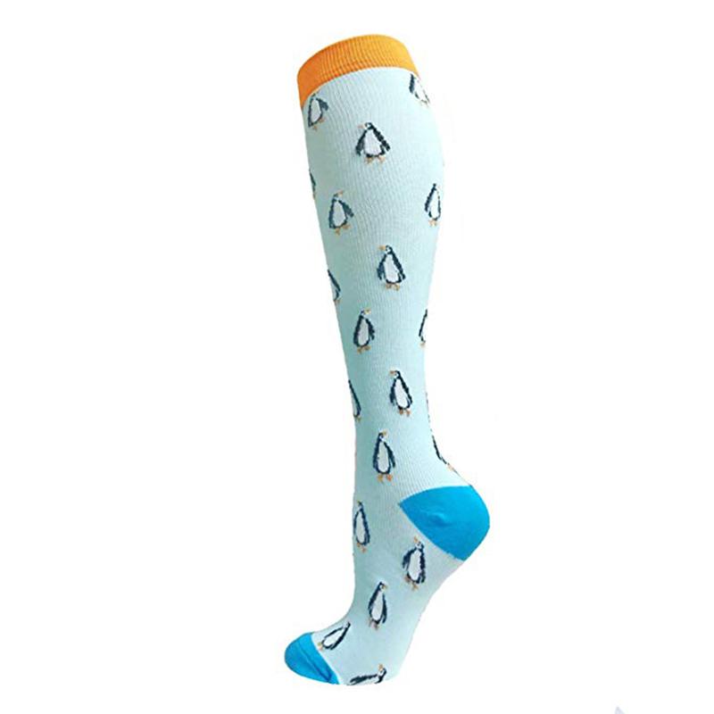 HYSAIXIA Compression Socks Funny Pattern Animals Sheep Monkey Music Cat Men Women Pressure Stockings Knee High Run Sport Socks