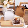 Kraft Paper Pastry Gift Box: Handheld Takeout Container for Cookies & Desserts