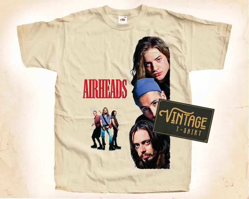 

Airheads V1 T SHIRT Movie Poster Vintage Natural Tee sizes S to 5XL 4XL