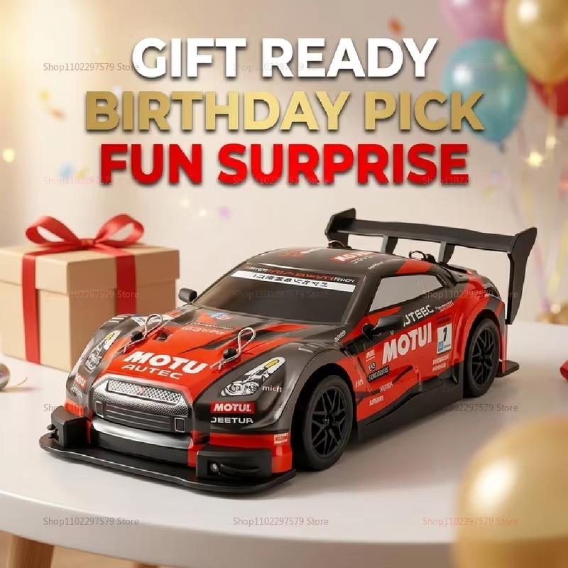 2.4G Remote Control Racing Car 1:24 Scale 4WD High Speed Drift RC Car 20KM/H Replaceable Tires Electric Hobby Toy for Boys Gifts