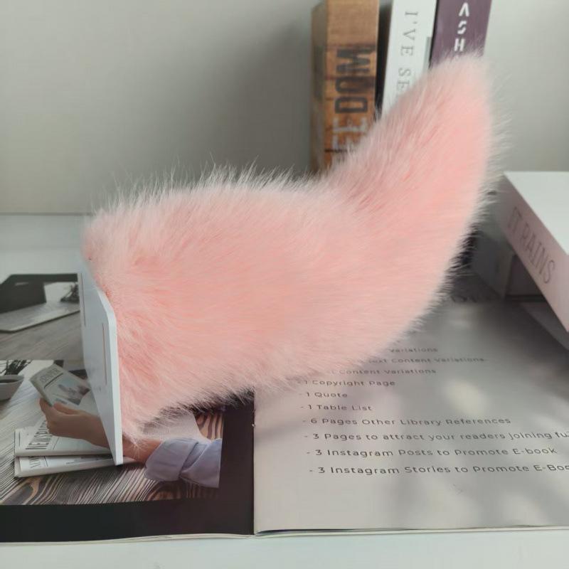 Cute Electric Wagging Plush Tail For Car Remote Control Moving Fox Tail Decoration Universal For Scooter Motorcycle Home Decor