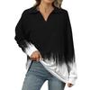 Women's Summer Fashion Casual  Printed V-Neck Long Sleeve Shirt Top