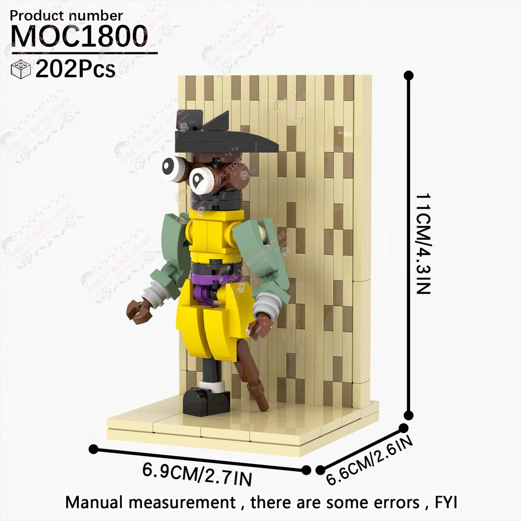 MOOXI Backroomed Horror Figuren Partystörer Fortgeschrittenes MOC Bausteine Set Erwachsene Modelle Steine Diorama Dekorationen Kinder Spielzeug