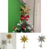 Christmas Tree Top Star Led Glitter Iron Art Decor For Holiday Celebration
