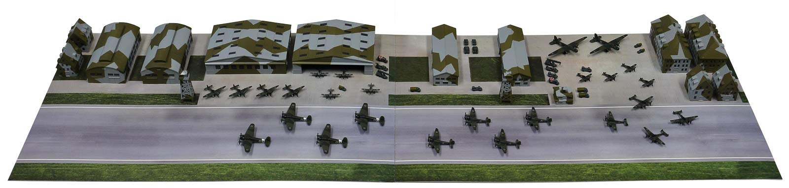 

Pit Road SPS Series World War II German Air Base Airfield Scene Paper Base x 180 2 Plastic Model Kit SPS12 1/700 (280 mm, Sheets)