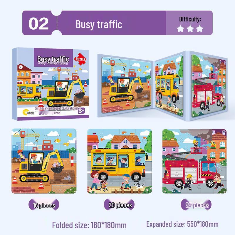 Magnetic Dinosaur & Animal Puzzle: Early Education & Science Enlightenment Toy