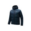 Anta Four Defense Heat Technology Warmth Water Resistant Commuting Short Casual Hooded Duck Down Jacket Thickened Men Jacket Stone-Blue 952547925-2