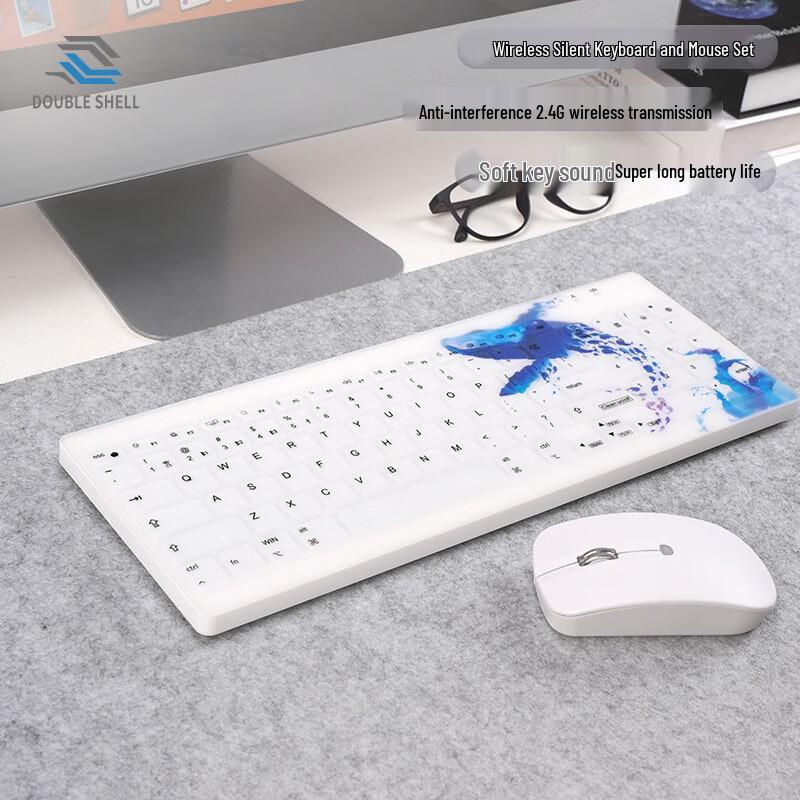 

Double Shell C96 Silent Tri-Mode Wireless Keyboard & Mouse Combo