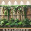 Cozy Backyard Tapestry, Rustic Wood Fence with Trailing Ivy and Greenery Print Backdrop