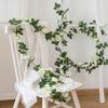 Silk Roses Artificial Vine Hanging Flowers for Wall Christmas Rattan Fake Plants Leaves Garland Outdoor Wedding Home Decoration