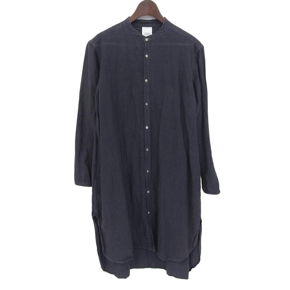 Veritecoeur Women's Linen Shirt Dress, Charcoal Gray, Size F (VC-1254) dress F Charcoal grayUsed