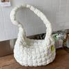 New Pleated Cloud Bag Fashionable Single Shoulder Portable Dumpling Bag Large Capacity Down Cotton Underarm Women's Bag
