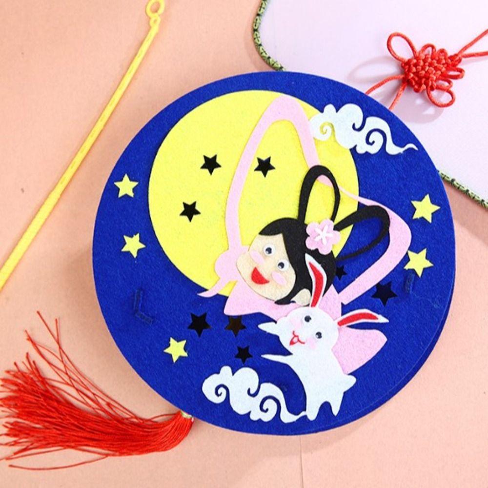 

Mooncake Handmade Rabbit Lantern Non-woven Fabric Kids DIY Mid-Autumn Lantern Toy