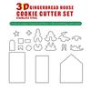 18PCS/Set Kitchen Bakeware Moulds Cute Cookies Mold Tool House Cookie Cutters Stainless Steel Christmas Biscuit Mold