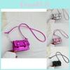 Trendy Fashionable Small Square Bag For Women Stylish Crossbody Purse In Black Silver Pink And Purple