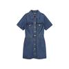 LAP Kurzarm Hemdkleid Mini Denim Kleid Ar2Do460