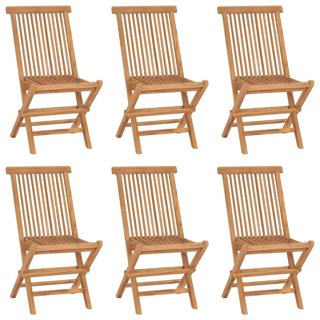 VidaXL Klappstühle, 6 Stück, Massivholz Teakholz
