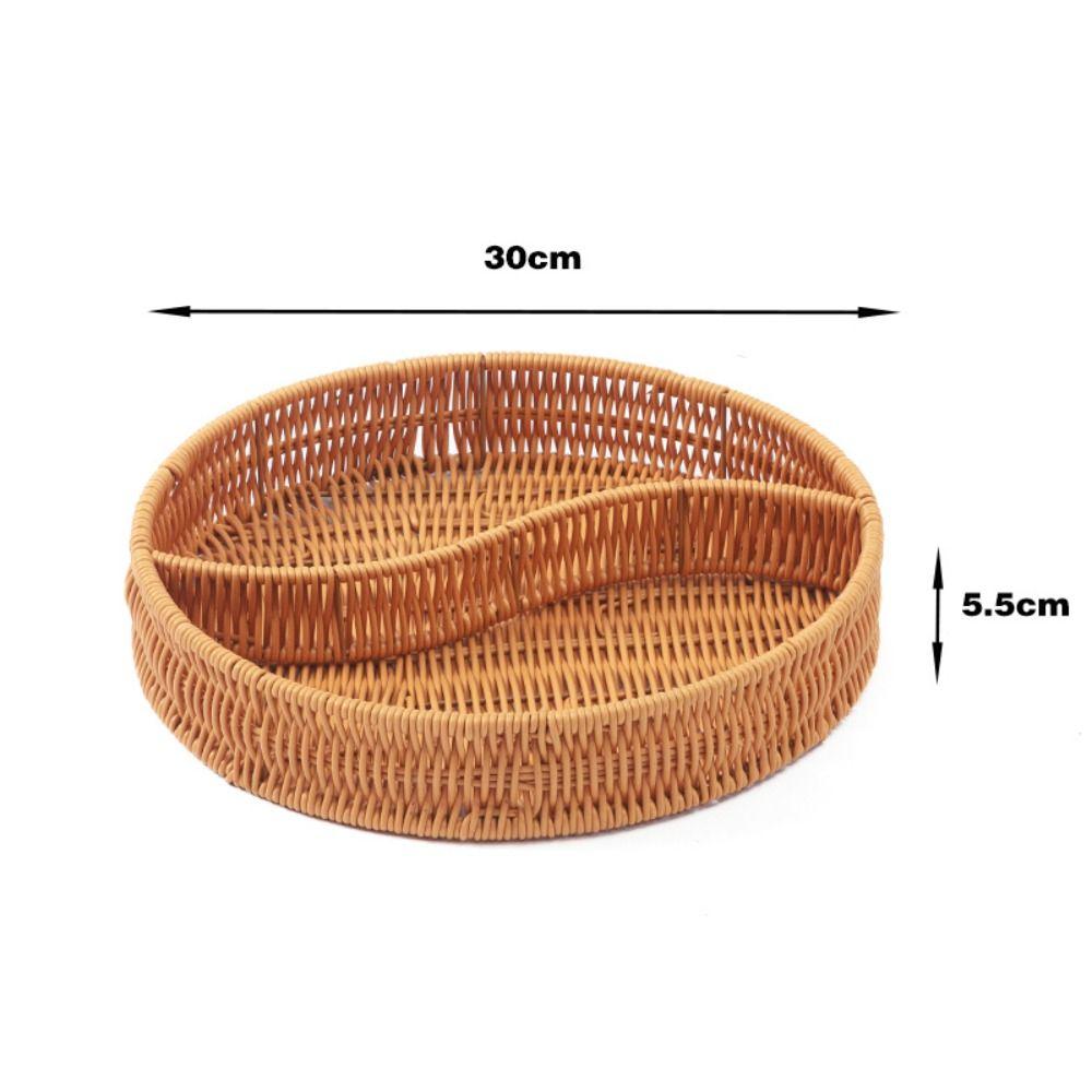 Hardness Rattan Wicker Woven Serving Baskets Handwoven Khaki Restaurant Serving Tabletop Display 10 Styles Rattan Basket