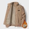 Men's Slim-Fit Corduroy Jackets: Casual Korean Style, Versatile, Thick Fleece for Spring/Autumn
