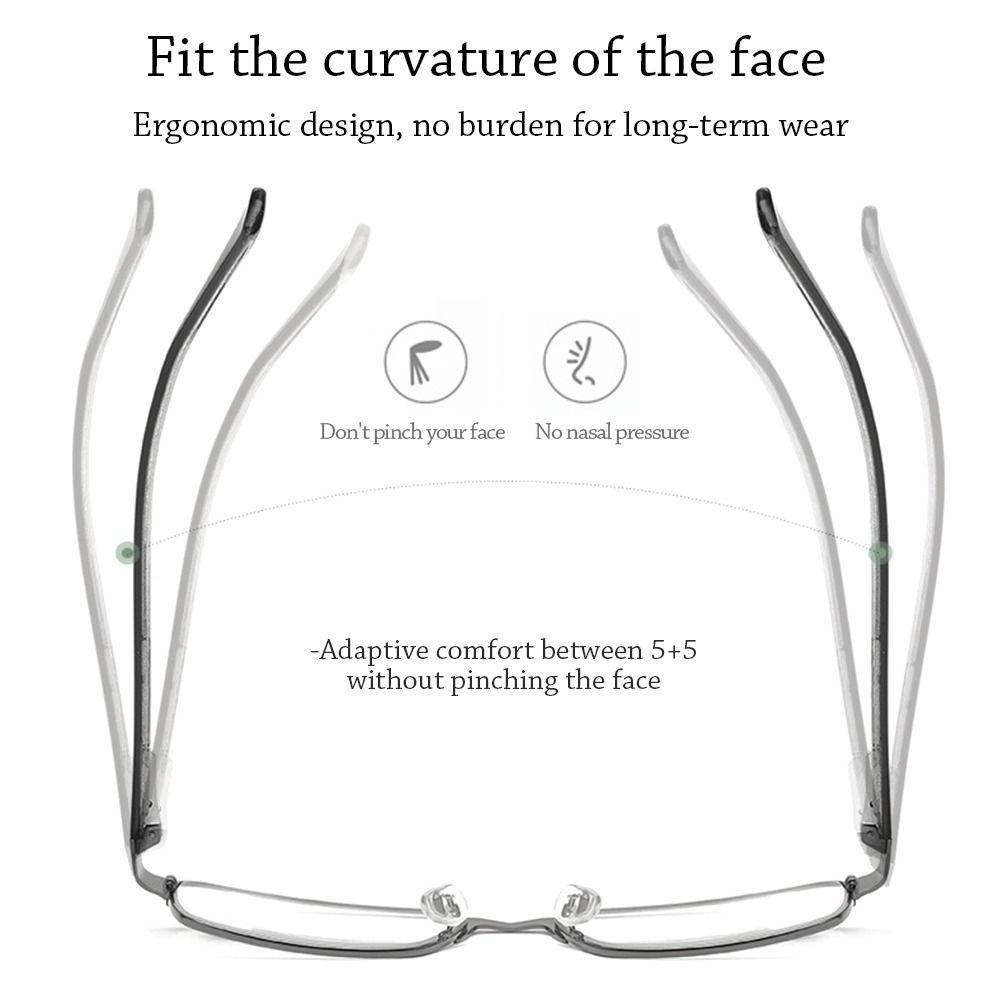 Lesebriller Anti-Blue Light Business Lesebriller Vintage Innfatning Øyebeskyttelse Ultralette kontorbriller kvinner