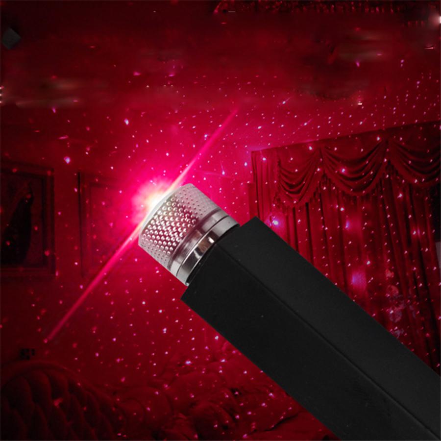 Universal Mini LED Car Roof Star Night Lights Projector Light Interior Ambient Atmosphere Galaxy Lamp Decoration Light USB Plug