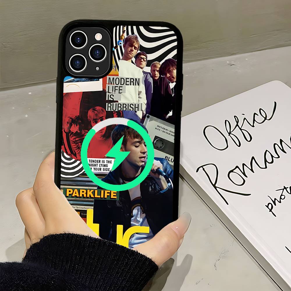 Rock Band B-Blur Magnetic Case For IPhone 17 16 14 13 12 11 15 Pro Max Plus Wireless Charge Phone Cover