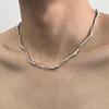 New Personality Trendy Irregular Wavy Chain Warp Necklace for Men Punk Style Stainless Steel Hip Hop Rock Collar Jewelry Gift